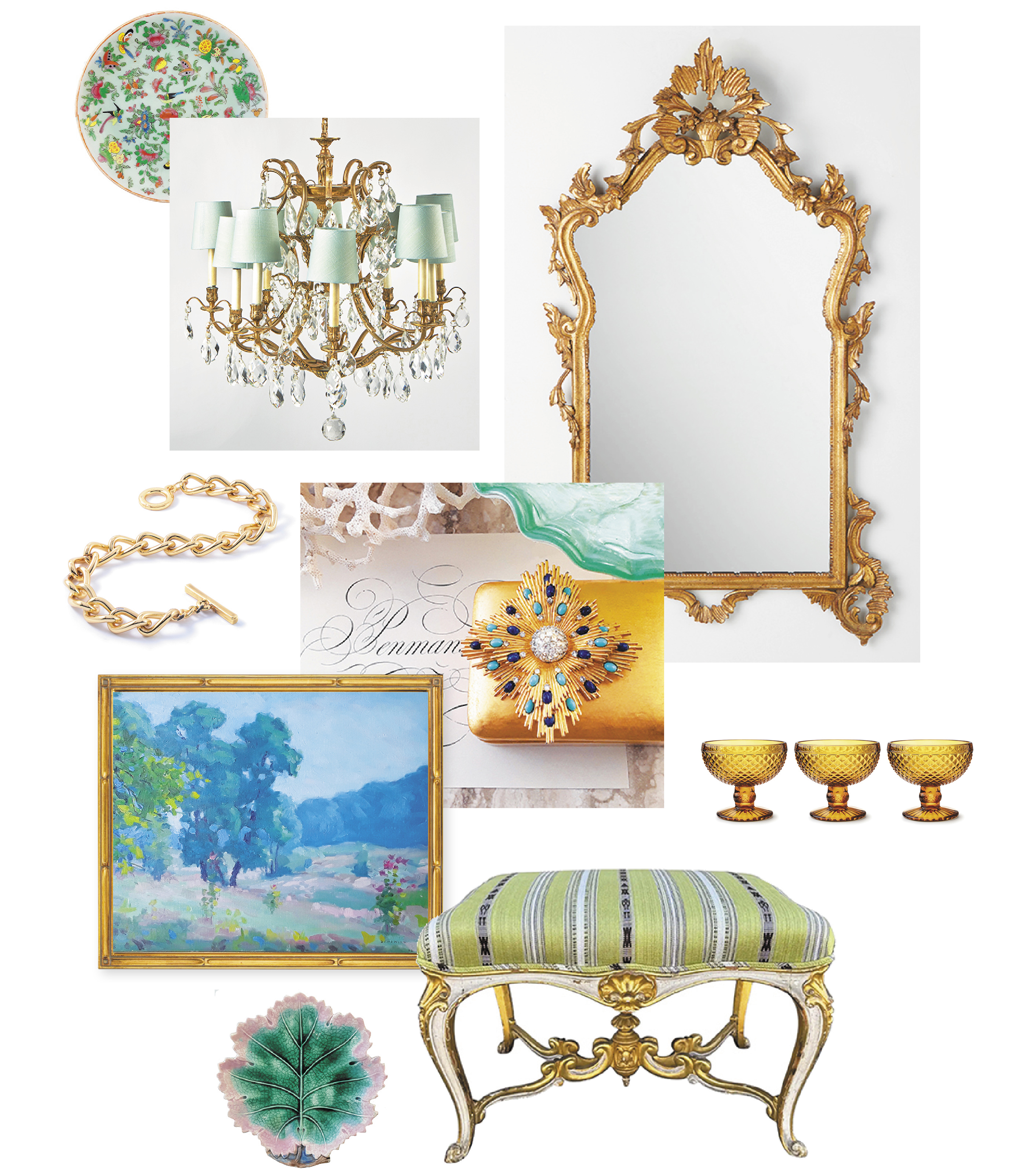 Antique and vintage item collage
