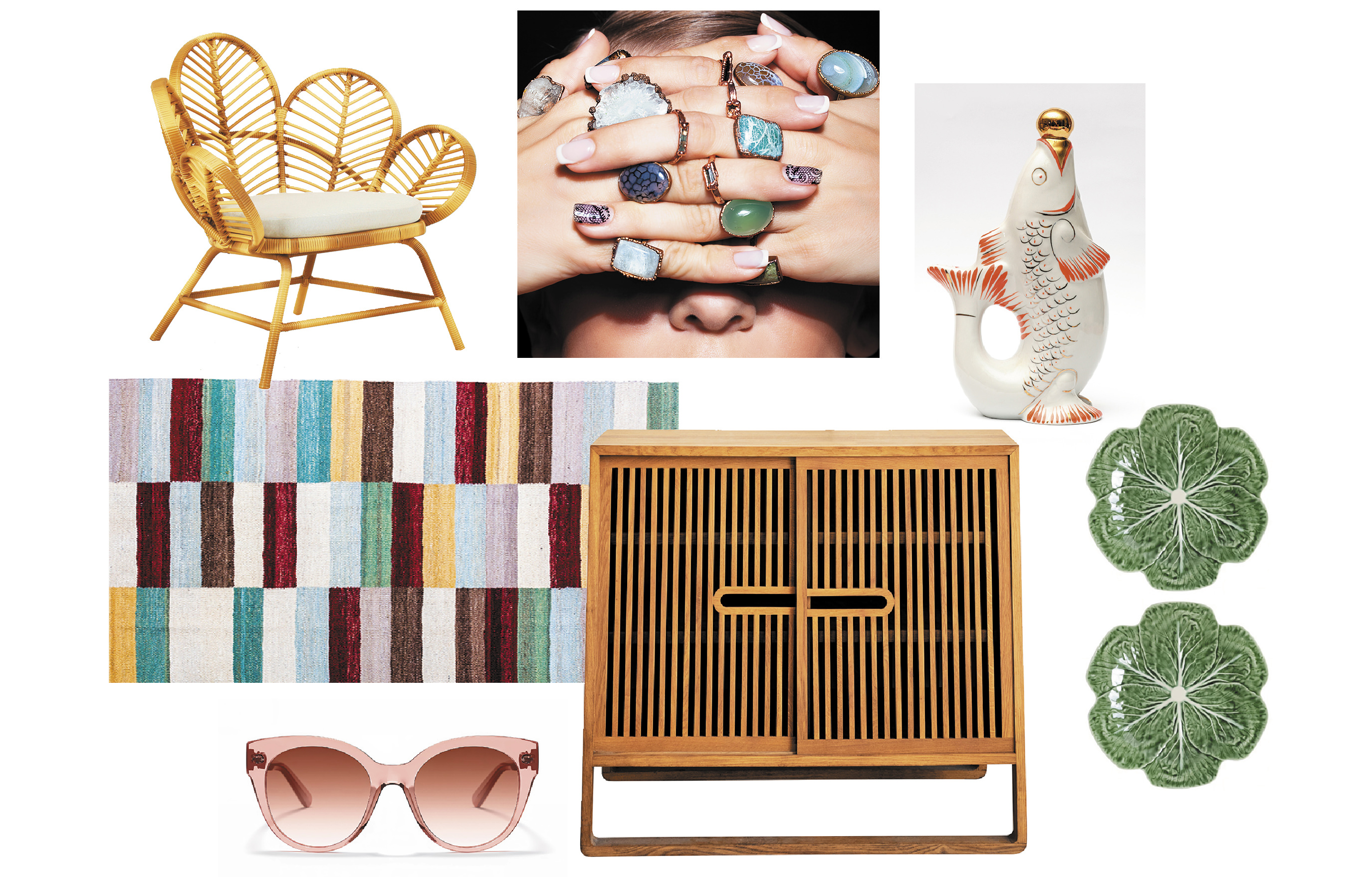 Vintage home and fashion collage